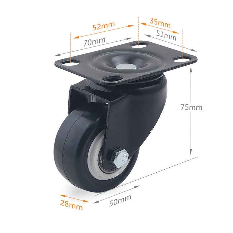 2 PCS 2 inch Furniture Cabinet Coffee Table Silent Universal Wheel