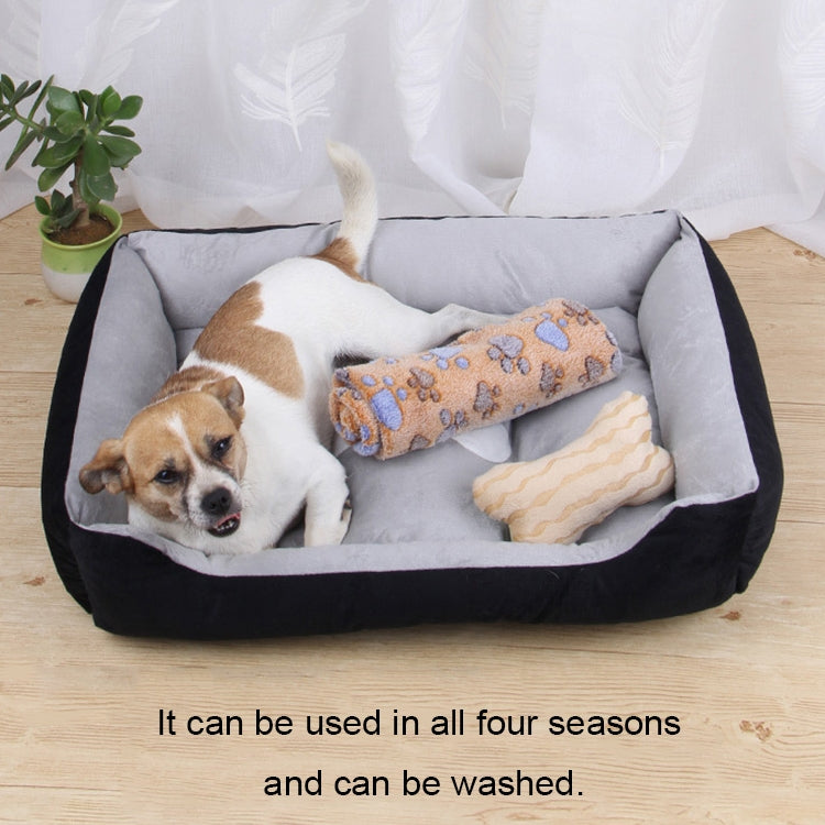 Dog Bone Pattern Big Soft Warm Kennel Pet Dog Cat Mat Blanket, Size: S, 60×45×15cm, Size: S