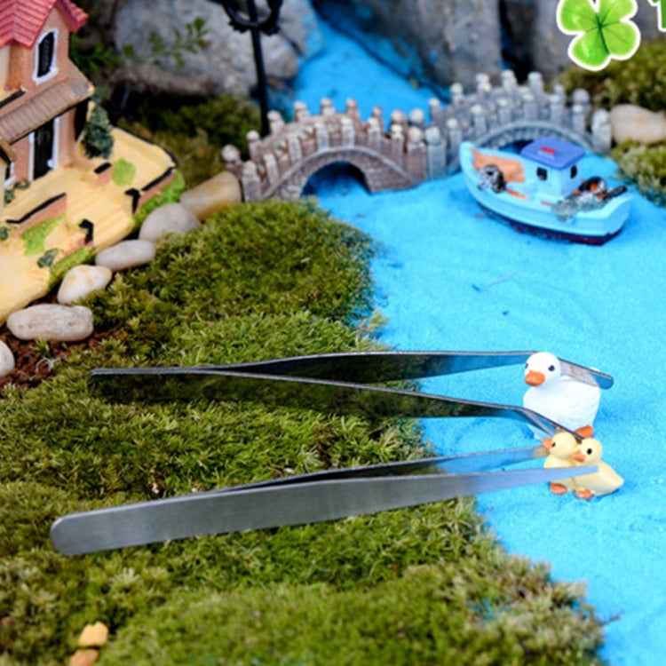 4pcs Stainless Steel Plants Cleaner Tool Crooked Tweezer Plants Cleaning Tool Aquarium Maintenance Tools Marine Aquarium Live Plants Tweezers,Length:17cm