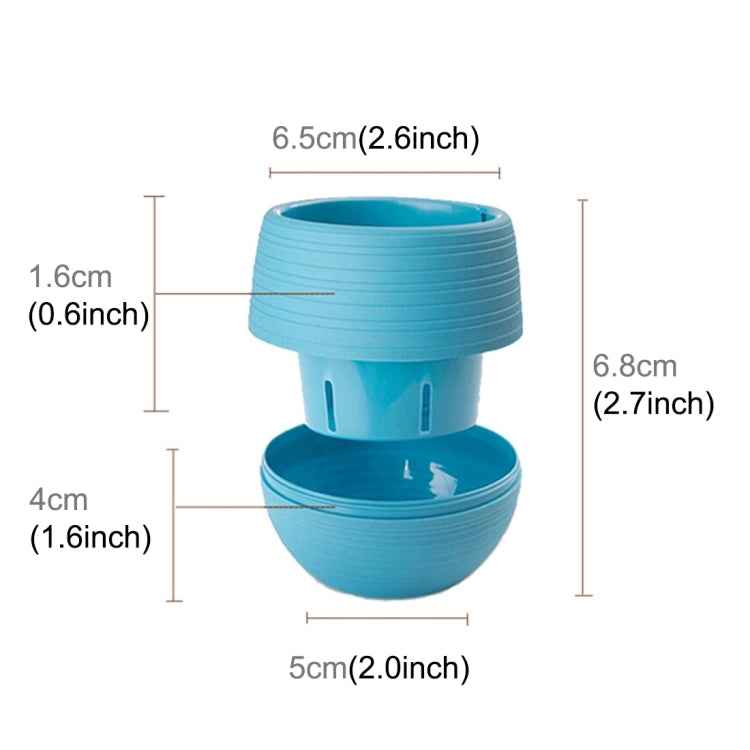 Colourful Mini Round Plastic Plant Flower Pot Garden Home Office Decoration Nursery Pots Plant Flowerpot with Water Tank, Random Color Delivery