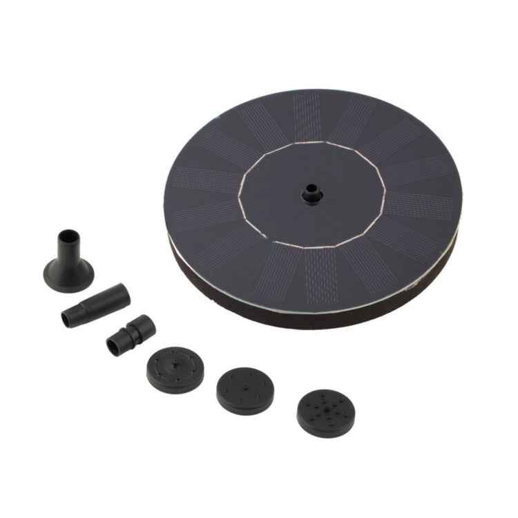 Solar Powered Water Pump Garden Fountain Floating Panel Watering Pond Kit for Waterfalls Water Display Park Pool Decoration Fountain, Diameter: 16cm