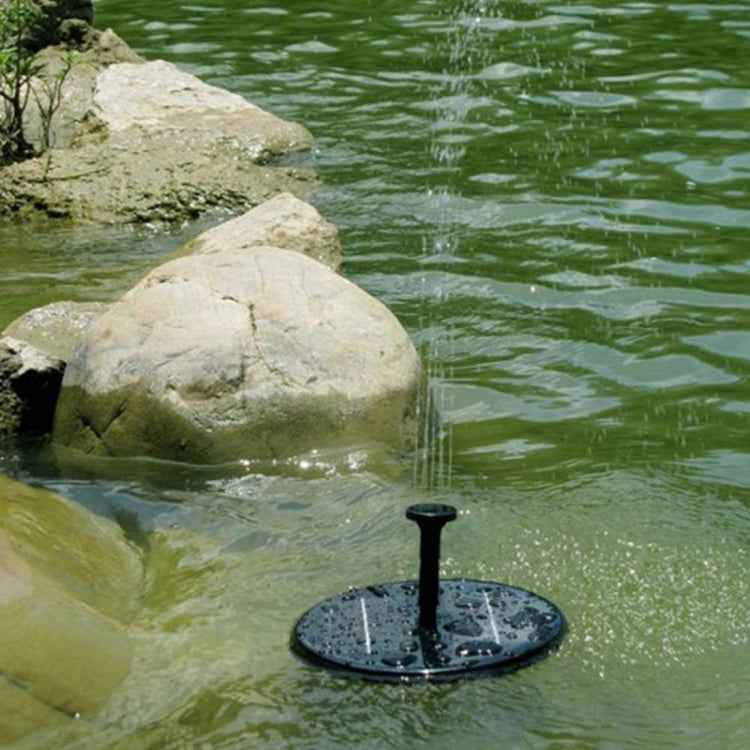 Solar Powered Water Pump Garden Fountain Floating Panel Watering Pond Kit for Waterfalls Water Display Park Pool Decoration Fountain, Diameter: 16cm