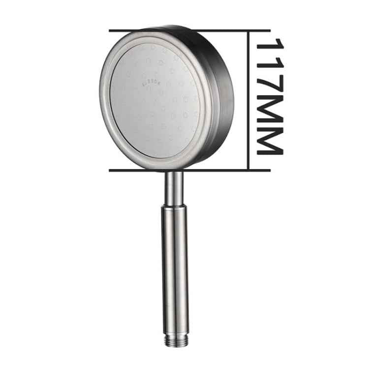 Removable and Washable 304 Stainless Steel Round Pressurized Handheld Shower Head, Size: 117mm