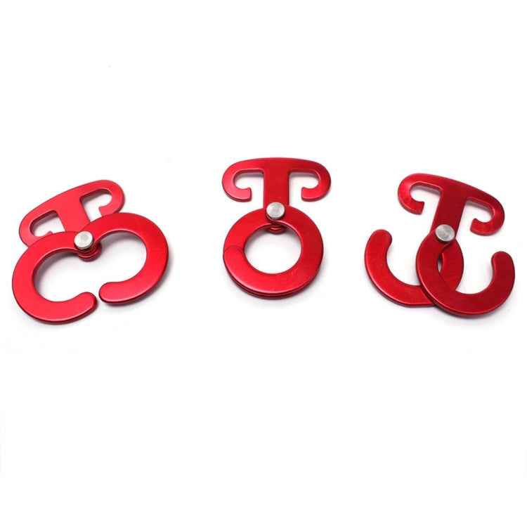 3pcs Aluminum Alloy Climbing Outdoor Hiking Camping Rope Hanger Hook Tent Light Hanging Buckle