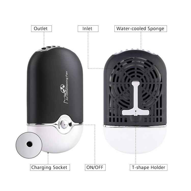 Portable Mini USB Charging Air Conditioner Refrigerating Handheld Small Fan