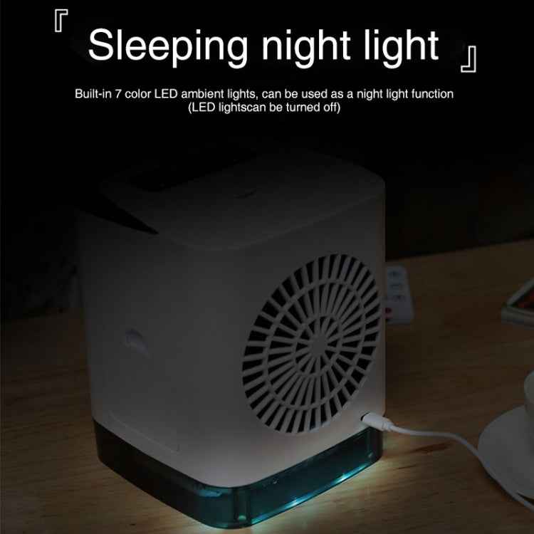 Mini Desktop Cooling Fan Humidifier Air Conditioning Fan Moisturizing Spray Fan, without Remote Control