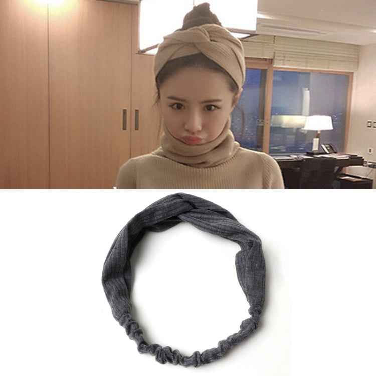 Women Temperament Knitting Cross Shape Hair Band