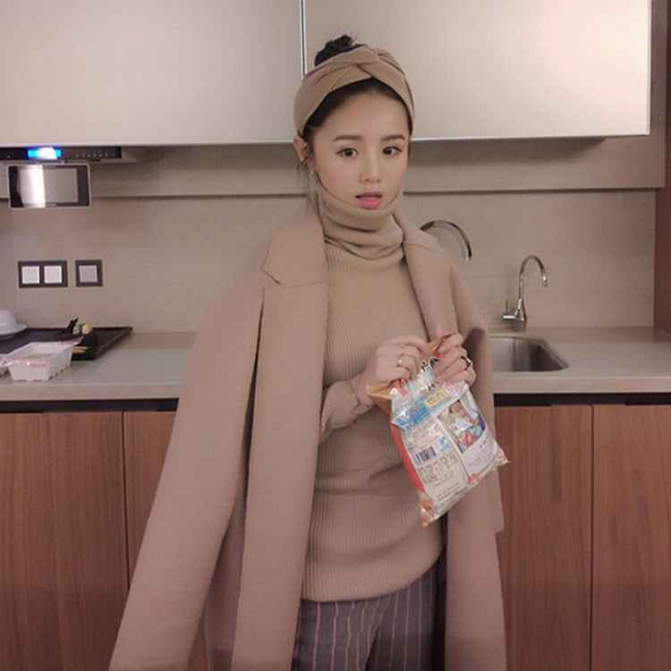 Women Temperament Knitting Cross Shape Hair Band