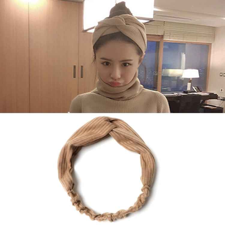 Women Temperament Knitting Cross Shape Hair Band