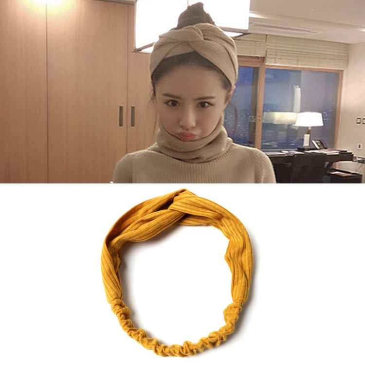 Women Temperament Knitting Cross Shape Hair Band