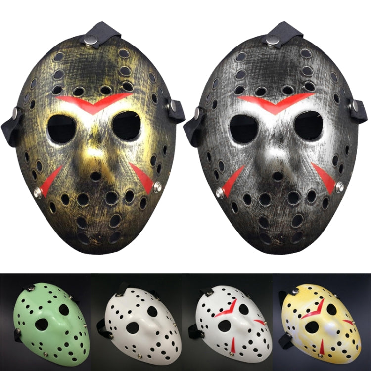 Halloween Party Cool Thicken Jason Mask, Red + White, Silver, Red + Yellow, Fluorescent Green, Gold