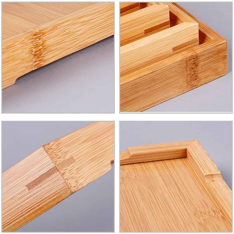 Bamboo Right Angle Tea Tray Tea Table, Size: 37x26cm