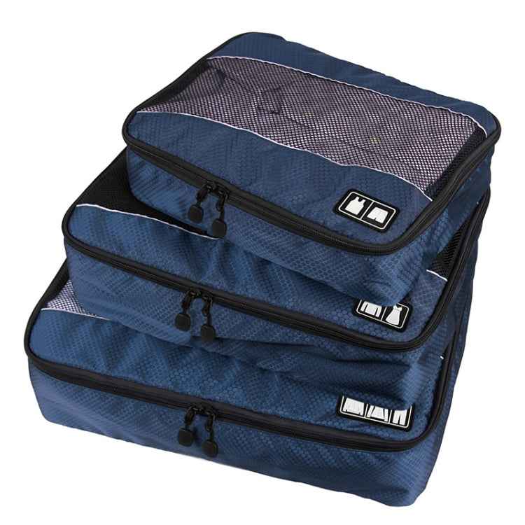 3 PCS / Sets Multi-function Football Texture 210D Polyester Waterproof Travel Clothes Underwear Storage Bag
