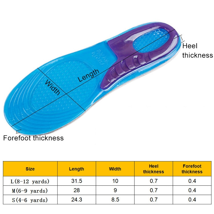 1 Pair Military Training Shock Resistance Sports Insoles Soft and Comfortable Stretch Thick Insoles, Size: L(43-46 Yards)