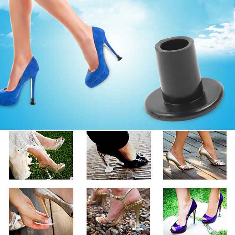 5 Pairs Non-slip Wear-resistant Increase Shoes High Stiletto Heel Protector Caps, Random Color Delivery