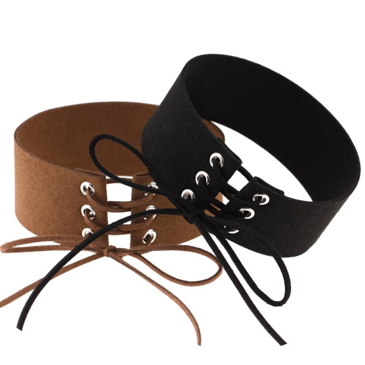 2 PCS Simple Personality Punk Sexy Bound Collar Fashion Velvet Collar Bone Necklace, Random Color Delivery