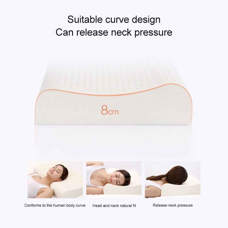 Original Xiaomi Youpin 8H Z2 Natural Latex Pillow Soft Breathable Spine Protection Massage Care Pillow with Cotton Pillowcase