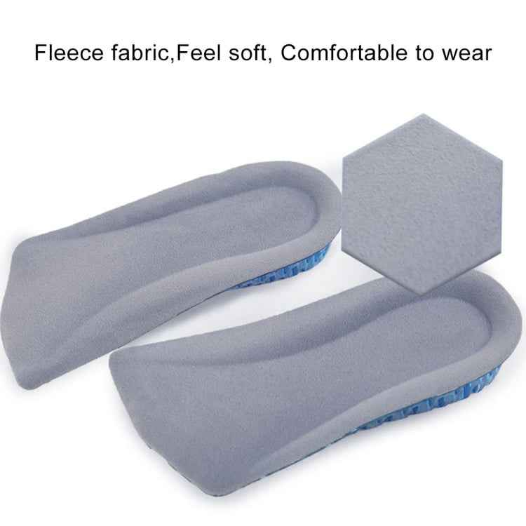 1 Pair 3cm Honeycomb Stretch Insert Shoes Height Increase Half Insoles