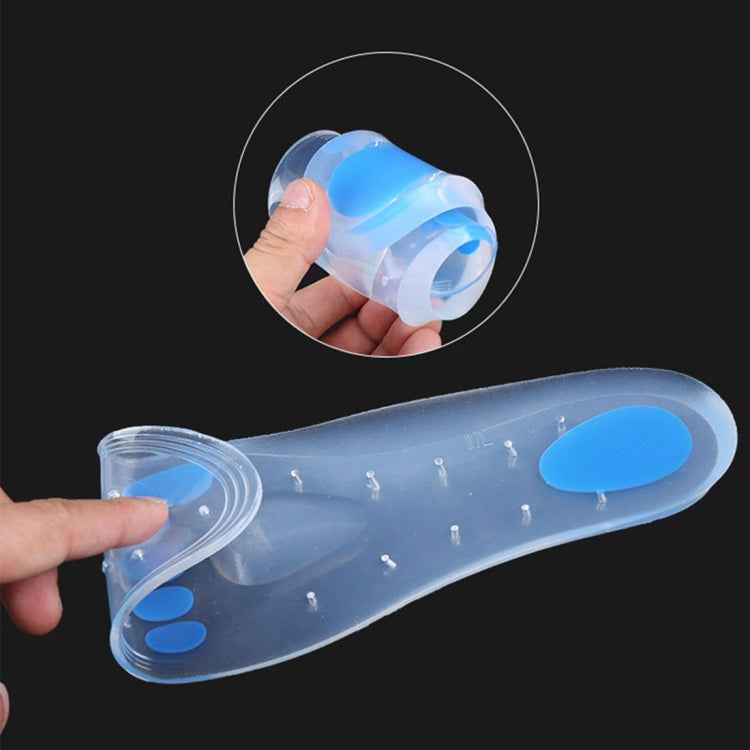 1 Pair Transparent Cushioning Silica Gel Insoles Size: 40-41yards