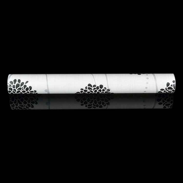 Black Flower Ball Creative 3D Stone Brick Decoration Wallpaper Stickers Bedroom Living Room Wall Waterproof Wallpaper Roll, Size: 45 x 1000cm