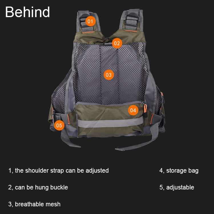 MANNER Outdoor Multifunctional Fishing Life Vest Swimming Life Jacket
