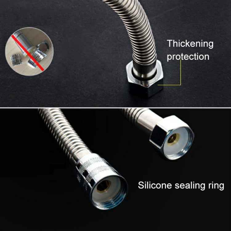 1.5m Flexible Stainless Steel Showerhead Hose Pipe Copper Core Interface Anti Burst Bath Water Pipe