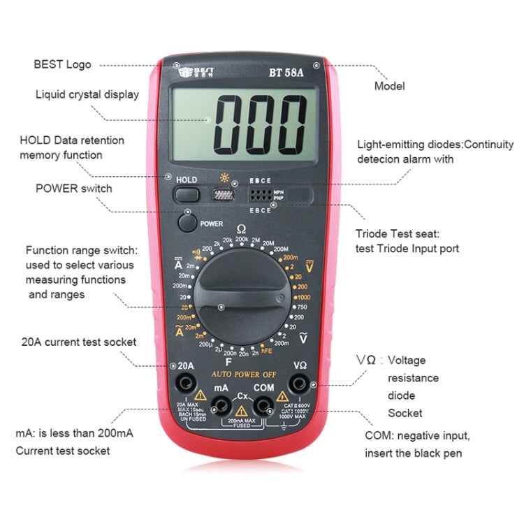 BEST-58A Multi Function Digital Multimeter