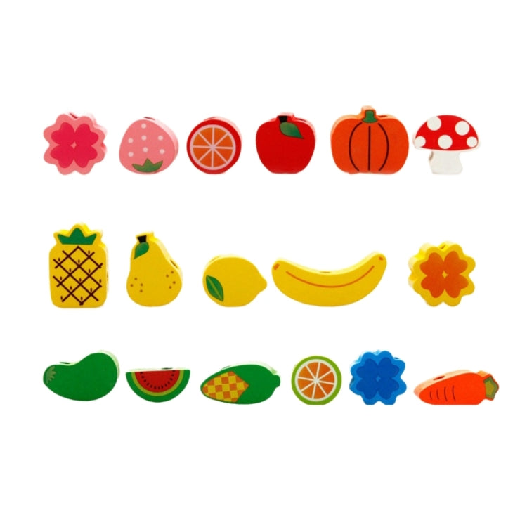 Early Learning Education Wooden Toys Hedgehog Fruit Beads Child Hand Eye Coordination Skills Development Educational Toys For Kids