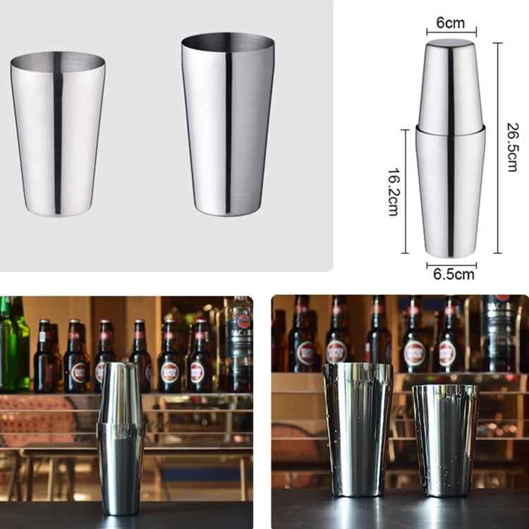 Stainless Steel Boston Cocktail Modulator High Grade Bartender Tools / Premium Barware Tools, Capacity: 750 + 600ml