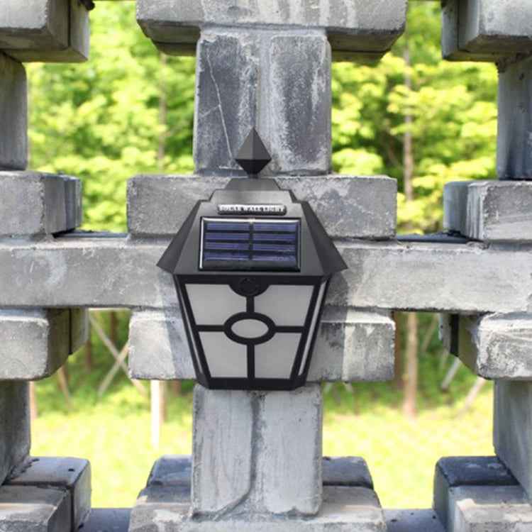 Solar Retro Hexagonal LED Wall Lamp Outdoor Light Sensor Control Landscape Light