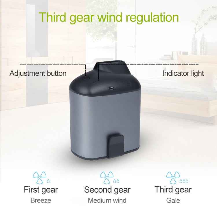 Portable Creative Hanging Waist USB Fan with Three Adjustable Wind Speed