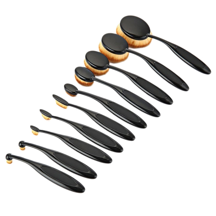 10 PCS Toothbrush Style Handle Makeup Brush Eyebrow Brush Set