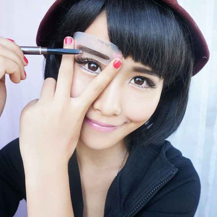 50 PCS 3 in 1 Eyebrow Stencil Shape Template Tools