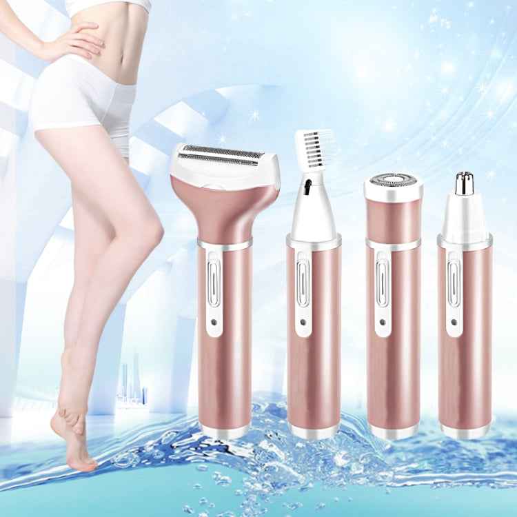 4 In 1 USB Rechargeable Vibrissa Eyebrows Trimmer Body Hair Denuding Machine Set with USB Cable