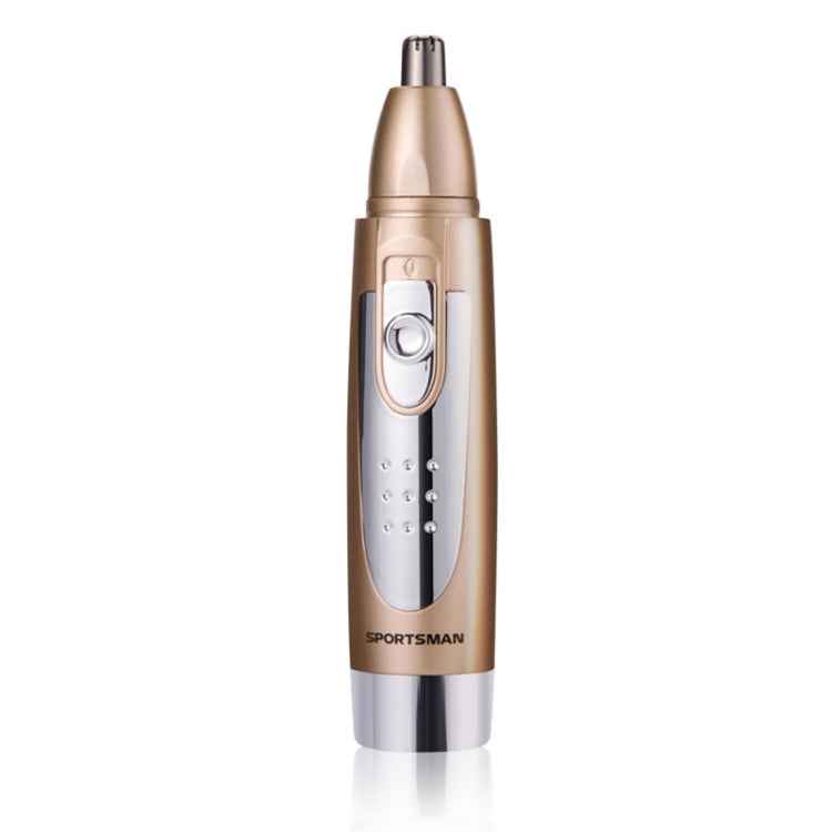 SPORTSMAN Water Proof Battery Power Supply Male Nose Ear Hair Bullet Shaped Trimmer(Gold)