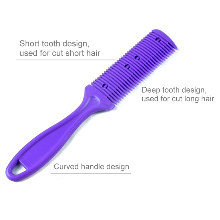 3pcs Hair Tools Double-sided Knife Hair Comb Hair Bangs Trimmer Thinning Device Hair Clipper, Random Color Delivery