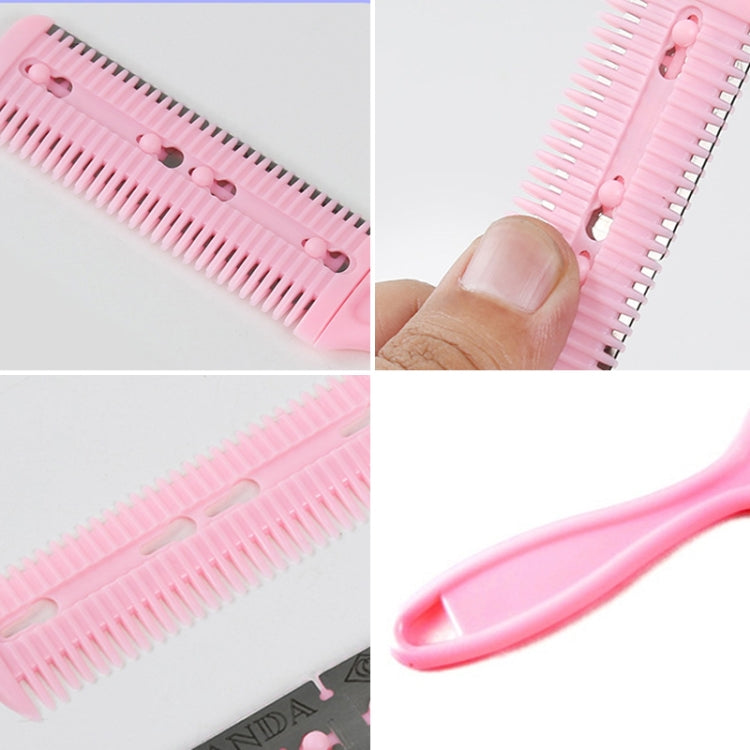 3pcs Hair Tools Double-sided Knife Hair Comb Hair Bangs Trimmer Thinning Device Hair Clipper, Random Color Delivery