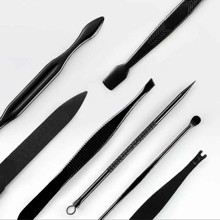 12 in 1 Advanced Stainless Nail Care Clipper Pedicure Manicure Kits with Leather Case