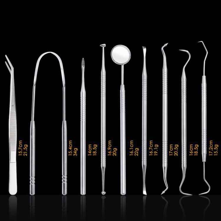 9 In 1 Stainless Steel Dentist Tools Set