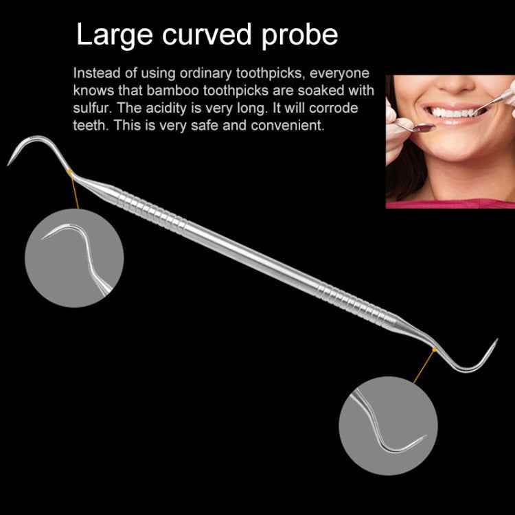 10 PCS Stainless Steel Big Bend Probe Dentist Tools