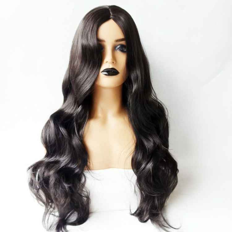 Centre-parted Big Curve Long Curls Wig Chemical Fiber Hair Full Headgear for Women