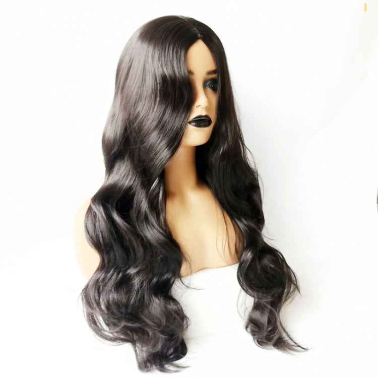 Centre-parted Big Curve Long Curls Wig Chemical Fiber Hair Full Headgear for Women