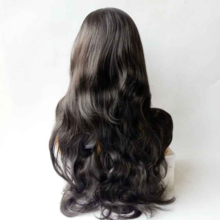 Centre-parted Big Curve Long Curls Wig Chemical Fiber Hair Full Headgear for Women