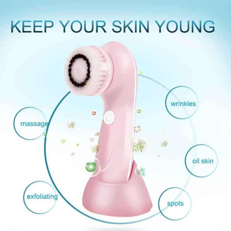 3 in 1 USB Charging Electronic Cleaning Face Beauty Instrument Pores Nose Blackhead Facial Cleansing Brush