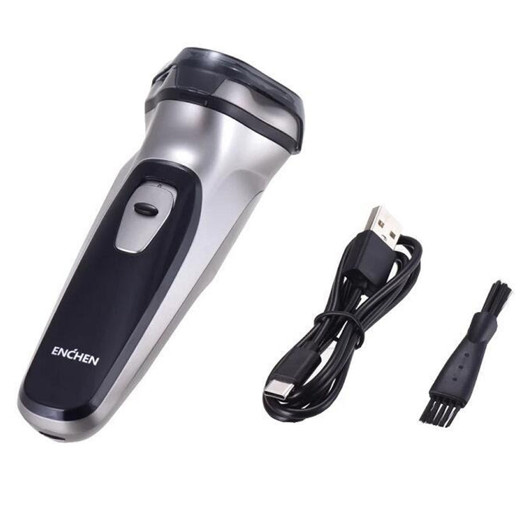 Original Xiaomi ENCHEN Water Proof Triple Rotary Double Ring Blade Shaving Head Electric Rechargeable Shaver For Men
