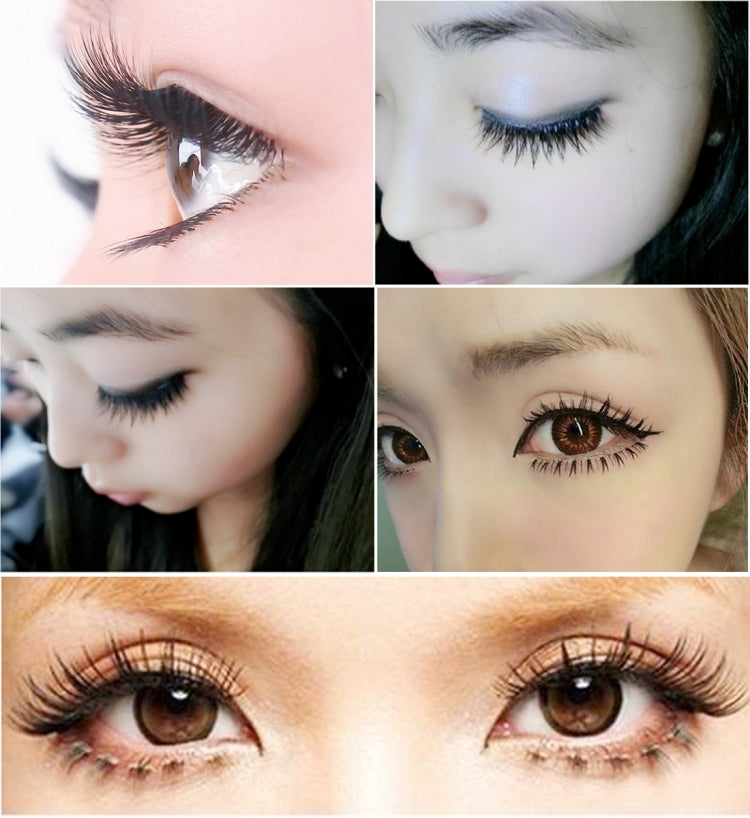 10 Pairs M14 Criss-Cross Cotton Stem Natural Makeup Lashes Charming Long Thick Black False Eyelashes