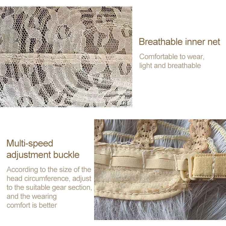 A557 Ladies Mid-point Big Wave Linen Brown Mixed Color Long Curly Wig