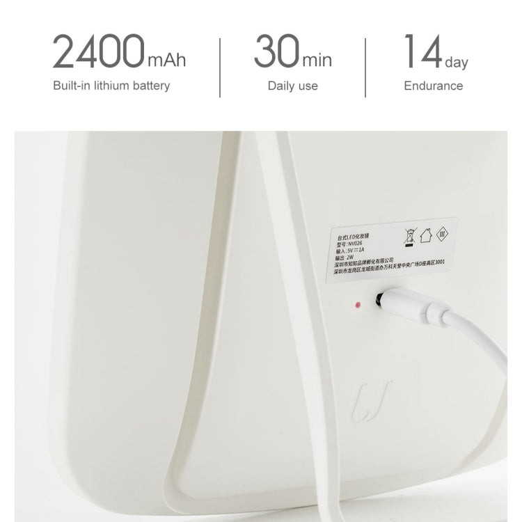 Original Xiaomi Youpin jordan&judy Single-sided Square Desktop LED Cosmetic Mirror