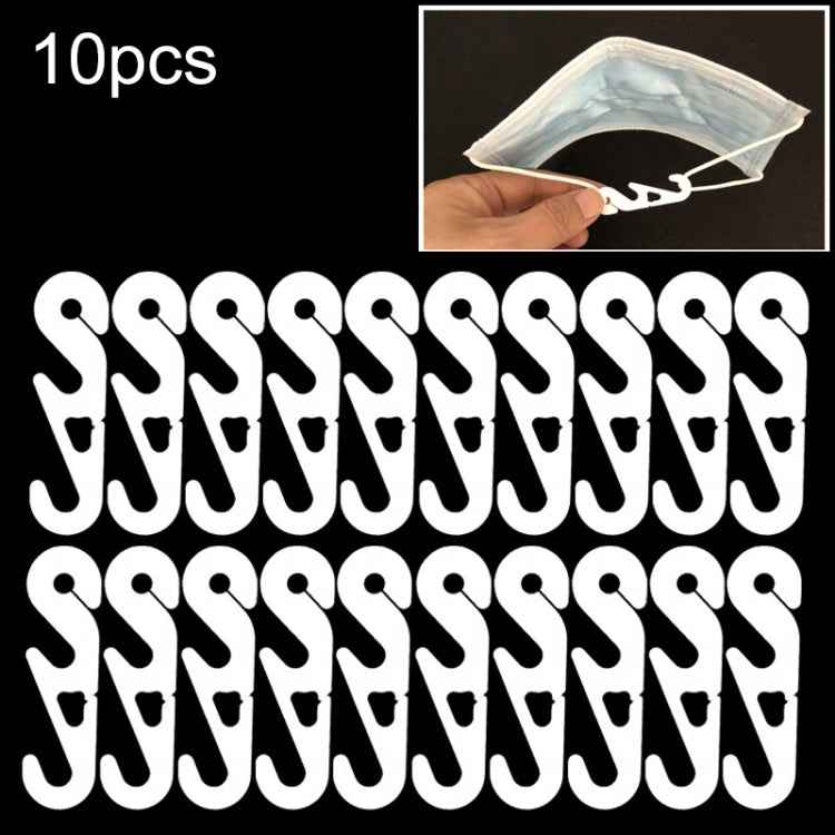 10 PCS Extension Adjustable Anti-Slip S Hook Ear Loops Retainer for Face Mask