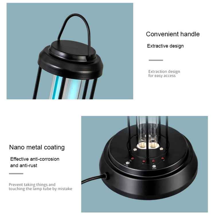 38W Desktop UV Light Lamp Disinfection Anti-virus Sterilization Lamp Bar Strip with Remote Control, 3 Pin CN Plug